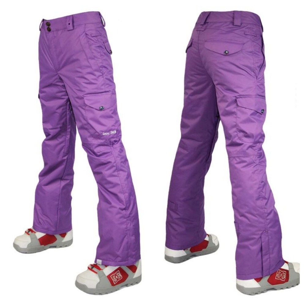 GSOU Snow Purple Ski Snowboarding Pants